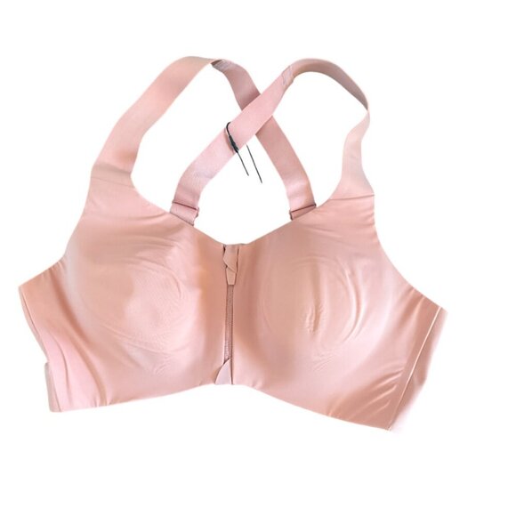 Knix Pink Sports Bra with Racerback and Front Zipper BNWT Size 6 - Picture 2 of 7